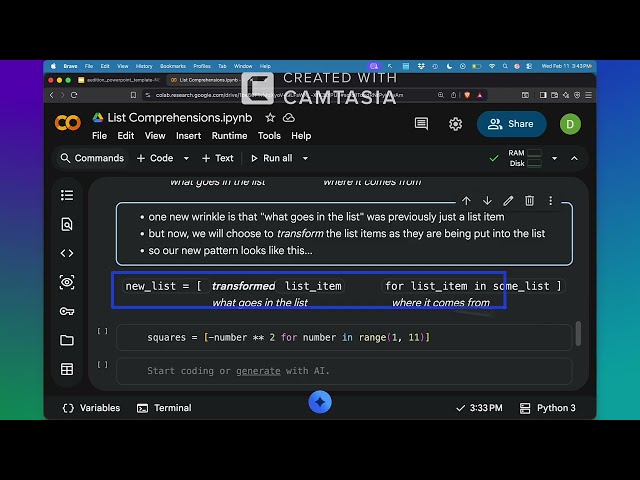 Quick Introduction to List Comprehensions