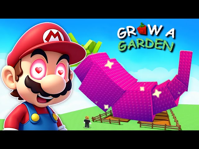 Mario Plays Grow a Garden ROBLOX
