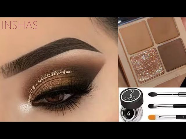 Natural trending different type of golden eye makeup tutorial for beginners | makeup