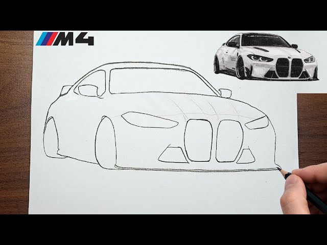 How to draw (BMW M4) |BMW Drawing ♥️