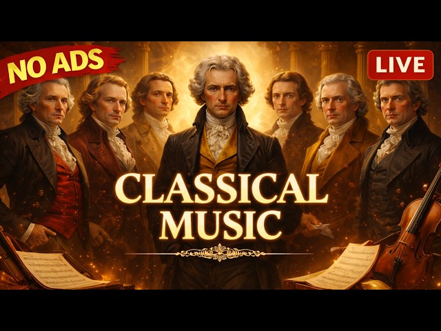 Best Classical Music LIVE 🔥 No Ads | Productivity & Brain Boost | classical music