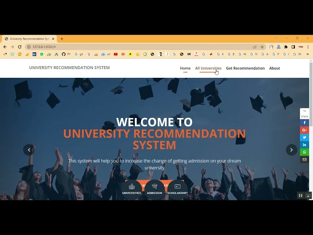 University Recommendation College Admission Prediction in Python Projects