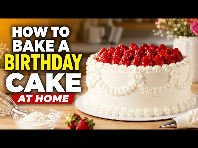 How to Bake a Birthday Cake at Home | Easy Homemade Birthday Cake Recipe