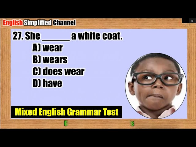English Mixed Grammar Test With Answers | Part H | Practice Your English Grammar Skills