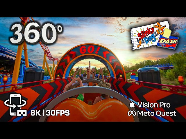 360 8K Slinky Dog Dash: REALISTIC Roller Coaster READY FOR BLAST OFF? 🟨 Disney Studios VR POV