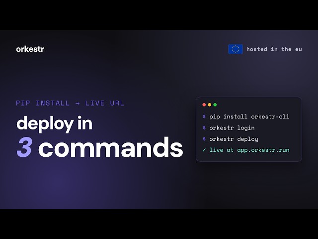 deploy your app in 3 commands, start to finish | orkestr