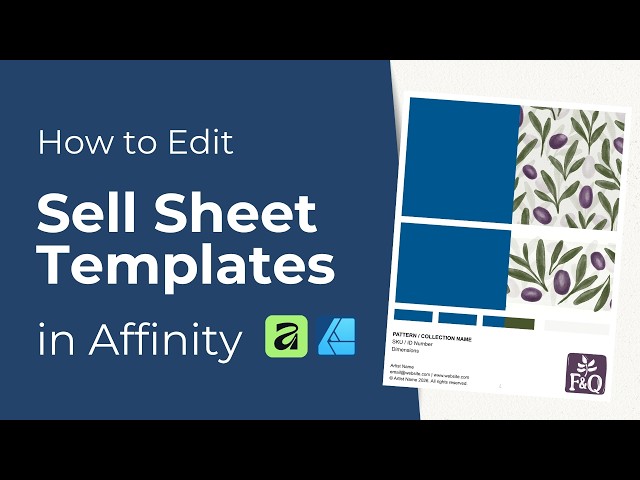 How to Edit Pattern Sell Sheet Templates in Affinity