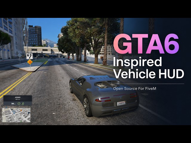 Free GTA6 Inspired Vehicle HUD FiveM | Open Source | 5Mservers.com