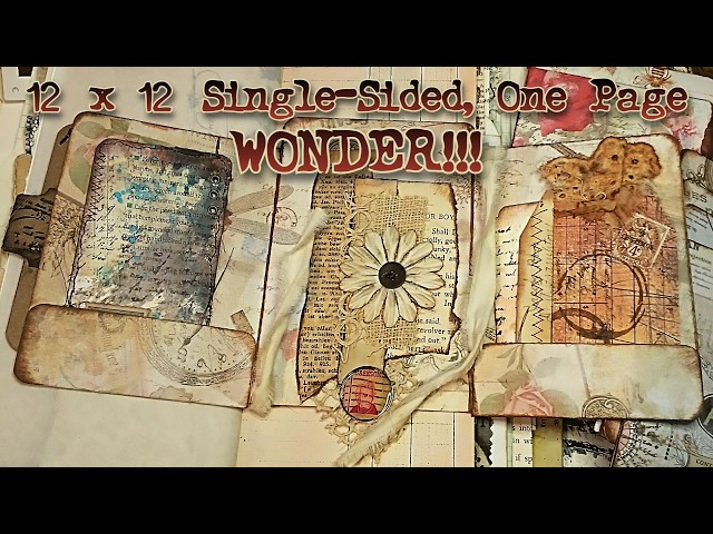 12X12 SINGLE-SIDED ONE PAGE WONDER!!! POCKETS, HIDDEN JOURNALING - QUICK, EASY, NO SPECIAL TOOLS!!!