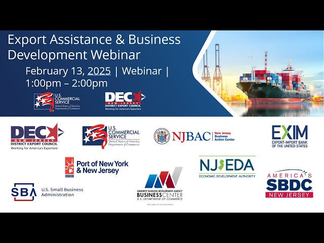 Export Assistance & Business Development Webinar
