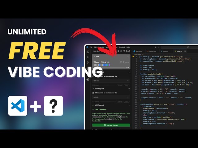 Unlimited FREE Vibe Coding with VS Code (Cursor Alternative)
