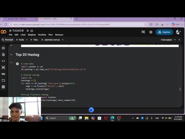 Proyek Web Scraping dan Data Mining: Google Colab & Orange