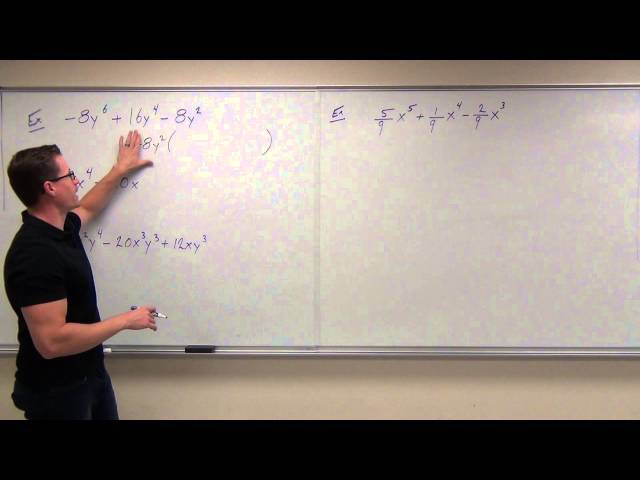 Intermediate Algebra Lecture 6.1:  Factoring the Greatest Common Factor (GCF)