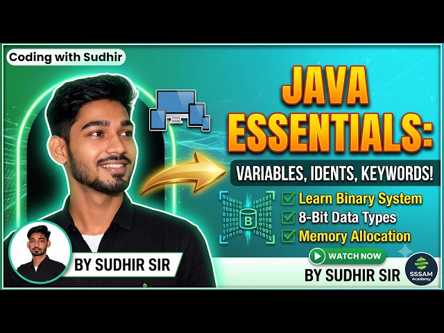 🔥 Java Variables, Identifiers, Keywords & Binary Number System | Data Types Explained