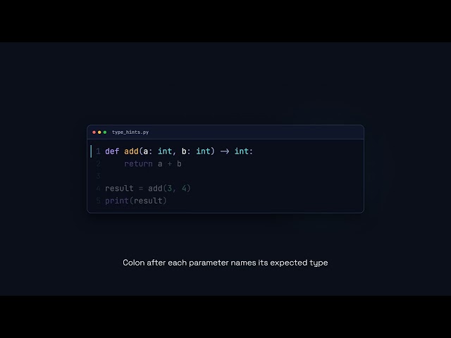 Type Hints - Python for Beginners