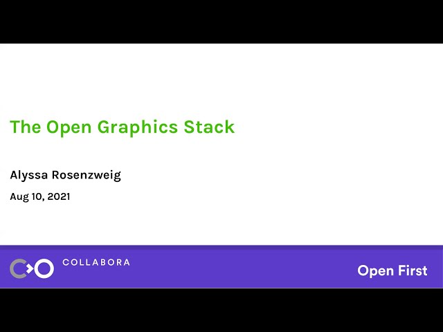 The Linux 3D graphics stack with Alyssa Rosenzweig