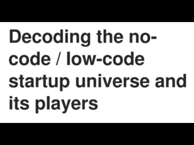 No code app builder