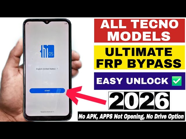 2026 All Tecno Android 11/12 Frp Bypass | Unlock Google Ac - Apps Not Opening Solution Without PC