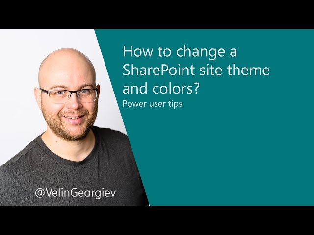 How to change a SharePoint site theme and colors