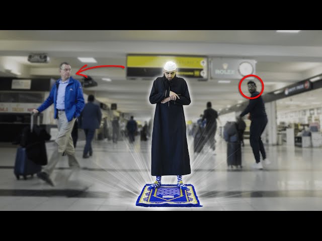 ¡Experimento social entre musulmanes rezando en el aeropuerto!