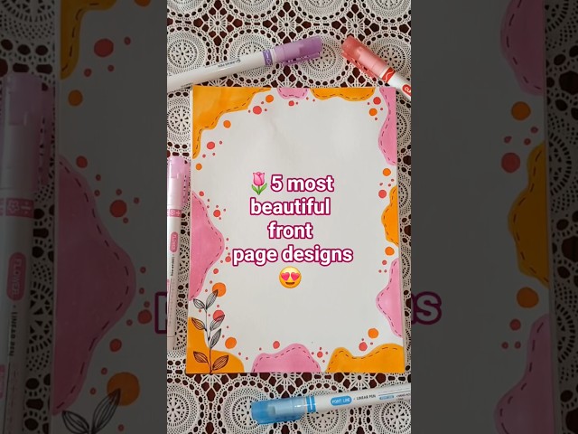 🌸15 most beautiful front page designs 😍 | Project work designs | #frontpagedesign #borderdesignideas