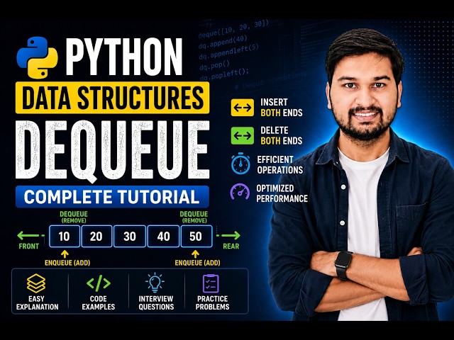 Python Deque Data Structure Explained (Double-Ended Queues Made Easy) 🚀 #dsa  #python #learning