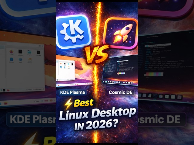 Cosmic DE vs KDE Plasma ⚡ Best Linux Desktop in 2026?