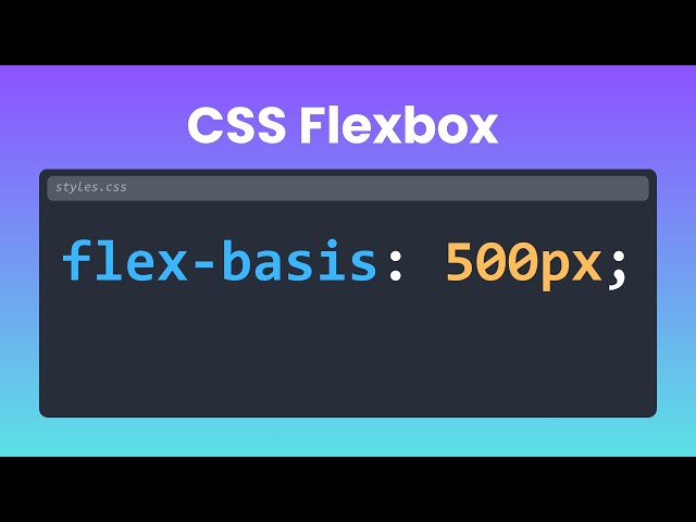 CSS flex-basis made easy 🔥