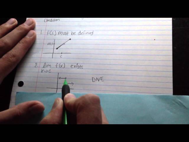 Name the 3 conditions that must be satisfied for a function