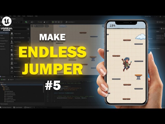 Platform Generation with Random Gaps in Unreal Engine 5 | 2D Endless Platformer - Part 5 | Beginner