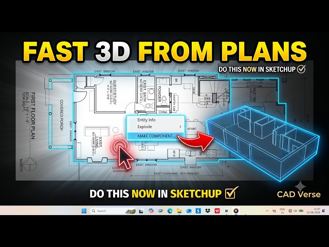 Stop Modeling Walls Like This in SketchUp! ❌ #sketchup #design #tutorial #ai #tricks