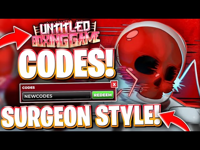 🔮*SURGEON STYLE* CODES FOR UBG! ROBLOX UNTITLED BOXING GAME CODES FOR SURGEON STYLE UPDATE