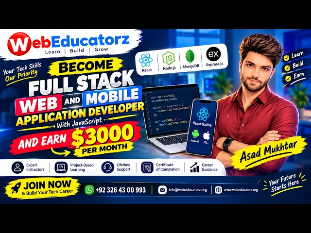 Full Stack Web & Mobile Developer Course – Orientation Class | MERN + React Native