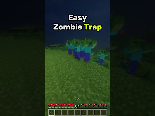 Minecraft Zombie Trap....😲 (Sh Boom) #minecraft #shorts