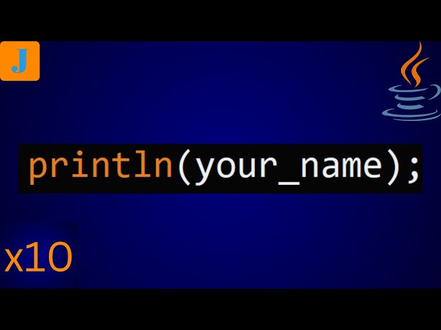 How To Print Name 10 Times In Java