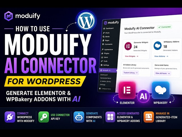 Generate WordPress Addons with AI | Moduify AI Connector Tutorial