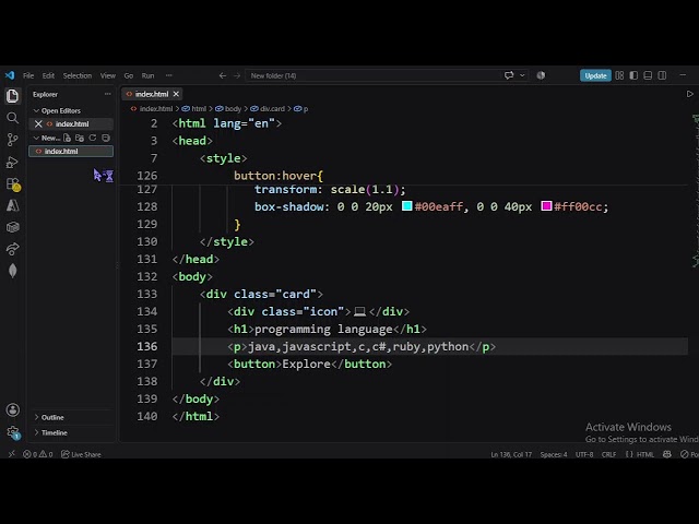 🔥Only HTML & CSS! Ye Glowing Card Kaise Bana? 🔥
