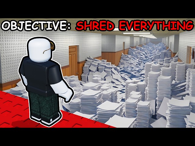 they forced me to SHRED important documents in Roblox...