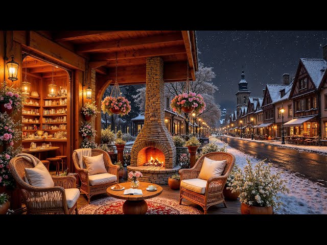 Smooth Winter Jazz Music to Study, Work ⛄ Cozy Coffee Shop Ambience with Piano Jazz Relaxing Music