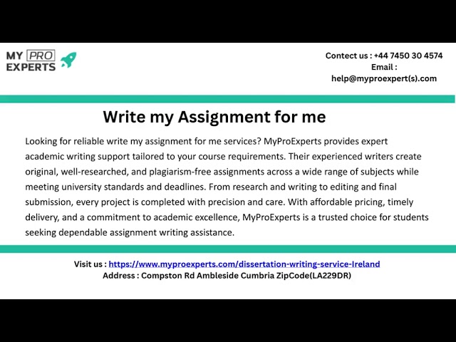 Write My Assignment for Me | MyProExperts.com