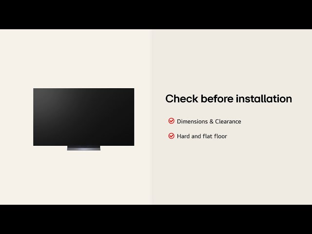 LG OLED TV : Installation Guide – C5 77, 65 ,55