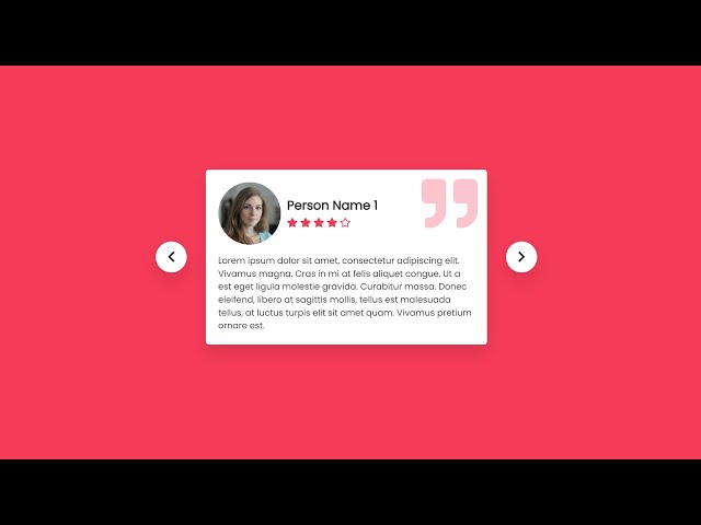Testimonial Slider Using Html Css Javascript | CSS Animation
