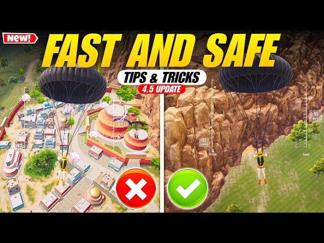 How To Land FAST & SAFELY In BGMI 4.5 Naruto Update😍| BGMI New Update Tips & Tricks | Mew2