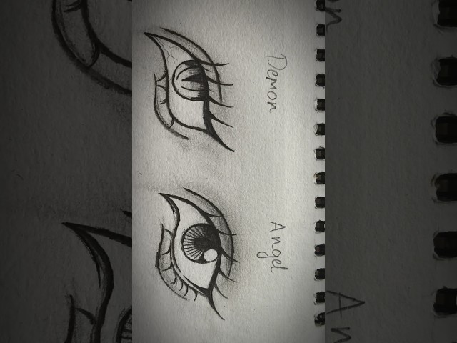 Drawing eyes demon and angel 😇 tutorial ✏️#drawing #tutorial #howtodraw #sketch #art #shorts