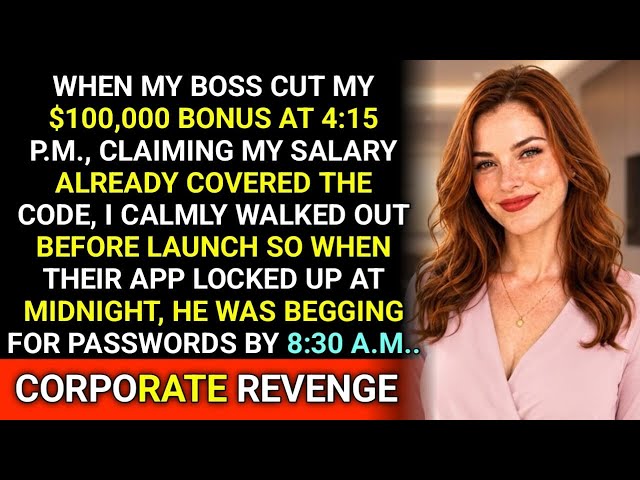 When They Stole My Bonus-Their $8.5M App Crashed at Midnight Without My Passwords | Office Revenge 
