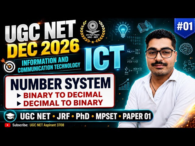#01 | Number System Complete | Binary, Decimal, Octal & Hexadecimal | UGC NET Paper 1 | ICT By Rahul