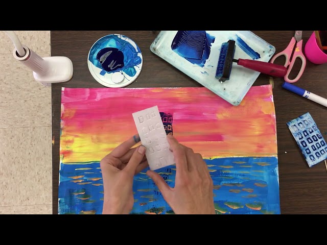 Easy and Fun Painting and Printmaking Lesson with Math/Multiplication/array Lesson
