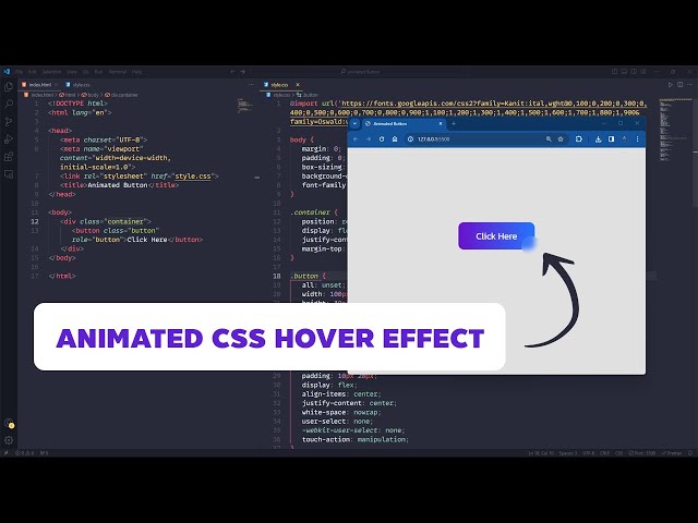 Create an Stylish Animated Hover Effects on a Button using HTML and CSS