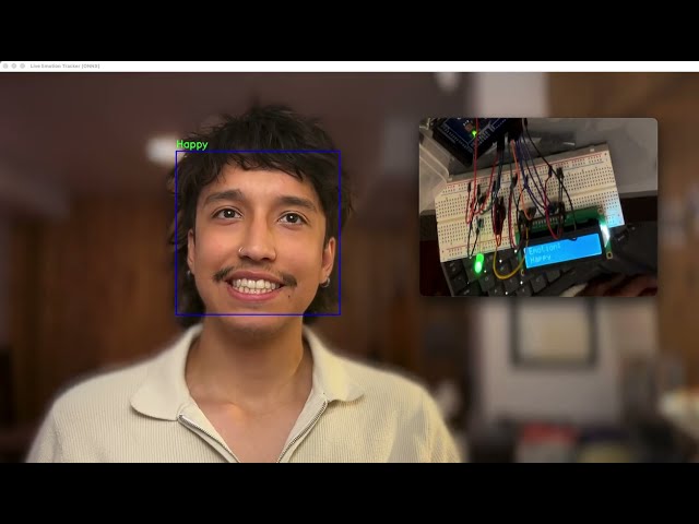 Real-Time AI Emotion Detector (Python & Arduino)