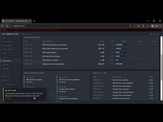 Smart Industrial Control and SCADA Simulation with AI — IBM AI Builders Challenge (July Wildcard)